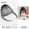 Flequillo de Aire de Cabello Real para Mujeres, Flequillo de Cabello Sintético, Postizo Invisible para la Frente, Flequillo de Aire Ultradelgado