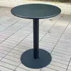 Conjunto de Mesa y Sillas Moderno para Exterior para Área de Ocio en Balcón, Mesa Redonda de Acero al Carbono para Patio al Aire Libre, Muebles de Plástico para Uso en Exterior de Tienda de Té de Leche
