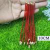 Borla de cuentas hecha a mano para joyería DIY, cuentas de arroz de vidrio, perla semiacabada, estilo antiguo, tocado, cadena para pasador de Hanfu cheongsam
