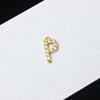 Acessórios de Letras em Diamantes Micro-Cravados Banhados a Ouro Cobre Pingente de Letra Inglesa Pingente de 26 Letras Pingente Pequeno Brincos Material para Colar