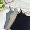 Nova Roupa de Outono e Inverno Colete de Proteína Veludo Nuvem Simples Costas Bonitas com Bojo Embutido Colete Térmico Básico Venda por Atacado