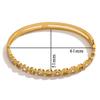 Pulseira de aço inoxidável com diamante e números romanos, diamante oco, fecho feminino, pulseira de aço inoxidável por atacado