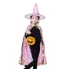 Fantasia Infantil de Halloween Meninos e Meninas Capa Fantasia de Performance Adulto Fantasia de Capa de Feiticeira Bruxa