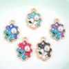 Ventas Directas de Fábrica Transfronterizas Flor de Perla Irregular Colgante Individual Accesorios DIY Aleación de Esmalte Joyería Colores Mixtos Lote Mixto