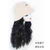 Chapéu de Pescador Feminino Peruca de Pele de Cordeiro Sintética Peruca Completa Moda Média Longa Cabelo Cacheado Quente de Lã Curta Cobertura Total da Cabeça