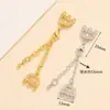 Pulsera con Chapado de Cobre Oro Real de 18K Hebilla de Pinza de Langosta Cabezal Oro Blanco Micro Diamante Doble Fila Espiral de Perla Cadena de Extensión Hebilla Accesorios