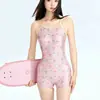 Nuevo y lindo traje de baño de caniche 2026 para mujer, de una pieza, pierna cuadrada, sexy, traje de baño profesional de natación para piscinas
