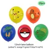 Nova Decoração de Festa de Aniversário Tema Pikachu Pin Bao Kemeng Dragão Pequeno Tartaruga Jenny Bandeira Espiral Balão