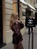 2026 Principios de Primavera Nuevo Diseño de Nicho Chaqueta Corta de Cuero Pu Brillante con Cintura Ajustada Ajustada al Cuerpo con Cuello Solapa para Mujer