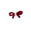 Año Nuevo tocado rojo horquilla mujer Princesa cabeza flequillo clip frente lado clip Perla tamaño pequeño lazo clip pico de pato