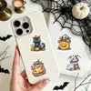 50 adesivos de Halloween em aquarela de desenho animado para scrapbooking, decorações de caderno de presentes de castelo de abóbora, PVC transfronteiriço cultural e criativo atacado