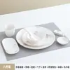 Conjunto de Louça Cerâmica com Borda Dourada Novo Restaurante Chinês Hotel Clube Sala de Jantar Comercial Conjunto de Três Peças com Tigela e Prato
