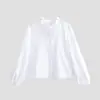 Fabricantes Mayoristas de Ropa para Mujer Transfronteriza 2025 Aliexpress Más Vendidos Camisas de Popelina Decorativas de Capas de Moda