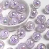 Ding Yi Alice Luna Fría Chapado en Rodio Rosella Rosa Perlas de Resina con Agujero Pasante Pulsera DIY Accesorios para Cadena de Teléfono