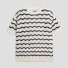 Venta al por mayor de fabricante Moda Verano Nuevo Tops Rayados para Hombre Casual Holgado Estilo Coreano Manga Corta Tejido Versátil Camiseta