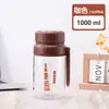 Taza de viaje personalizada de una sola capa de gran capacidad, taza para preparar té resistente a altas temperaturas, vaso de agua de vidrio deportivo y elegante con filtro