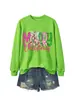 Comercio electrónico transfronterizo de Amazon, sitio europeo, sudadera de moda y divertida para mujer, diseño de copo de nieve de Feliz Navidad, en stock