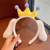 Faixa de Cabelo de Desenho Animado Fofa Nova para Mulheres, Faixa de Cabelo de Pelúcia para Lavar o Rosto e Aplicar Máscara Facial, Acessório de Cabelo Antiderrapante