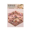 Pegatinas de Escena en Miniatura de Mascotas Lindas de Dibujos Animados Tamaño Grande Escena PET Apilables Estéreo 3D Pegatinas Decorativas para Diario DIY