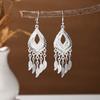 Aretes Étnicos Imitación Plata Miao Aretes Retro Largos con Borlas Atracciones Aretes Estilo Antiguo Aretes Miao para Mujer Venta al por Mayor
