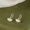 Pendientes de Hoja de Ginkgo para Mujer, Estilo Coreano, Frescos y Dulces, Pendientes Cortos Dulces de Perla y Hoja de Ginkgo, Pendientes Elegantes y de Alta Gama