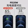 Aplicable a cargador de iphone15 tipo C de doble cabezal cable de datos PD20w/30W cabezal de carga traje de carga rápida Apple