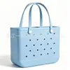 Bolsa de Playa Eva en Stock, Bolsa Perforada de Gran Capacidad, Bolsa Cesta Portátil de Almacenamiento para Exteriores en la Costa, Bolsa Croissant, Bolsa para Mujer