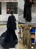 8598 falda midi lisa de volantes, cintura alta elástica, adelgazante, suave, elegante, sensación de alta gama, casual, versátil, falda larga