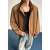 Ropa casual de hombre de alta gama de color liso estilo americano 2026 nueva chaqueta bomber corta ropa exterior deportiva moderna