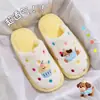 Zapatos de Casa Divertidos de Peluche para Perro de Dibujos Animados con Puntos de Colores Nuevos para Mujer Otoño Invierno Estudiante Lindos Zapatillas de Algodón