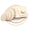 Envío Gratis Rodajas de Madera Redondas Cuadradas Hechas a Mano DIY Tableros de Madera Pintados a Mano Creativos Pirografía Contrachapado de Álamo Tableros Redondos de Madera