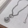 Metal vento frio pino anel colar feminino feminino leve Luxo Luxo Alto senso personalidade Coringa corrente de suéter