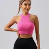 Blusa Deportiva de Nylon con Tirantes de Costilla Yoga Sudor Sin Marcas Ropa Interior Running Secado Rápido Chaleco Corto Forma de I