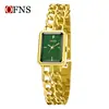 Reloj de Pulsera Ofns de Aleación Hueca para Mujer, Sencillo y Exquisito, Adecuado para el Lugar de Trabajo y los Viajes Diarios, Resistente al Agua, Reloj de Lujo Ligero, Reloj Cuadrado Pequeño Transfronterizo