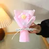 Buquê de Flores Puff Girassol Tricotadas Criativas Transfronteiriças Dia dos Namorados Dia da Mulher Presente Lã Pequeno Buquê Atacado