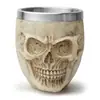Vaso de licor con forma de calavera, calavera de resina, decoraciones de Halloween, decoración del hogar, taza de café para bar