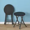 Silla Plegable Taburete Pequeño Uso en Casa Taburete Plegable Resistente Taburete Alto Taburete Sencillo con Respaldo Taburete Redondo Portátil