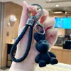 Chaveiro de Coelho de Resina de Desenho Animado Enchido Fofo e Exquisito Pingente de Bolsa de Casal Pingente Chaveiro Pegador Pequeno Presente