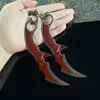 Armas de Juguete Periféricas del Juego Delta Force Cuchillo de Juguete Cuchillo Garra Cuchillo Búho Rojo Modelo de Arma de Combate Cercano Adornos Metálicos