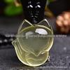 Cristal amarelo cabeça grande adorável pingente pingente colar antigo uma coisa uma figura homens e mulheres pode ser para figurar para fabricantes de amostra por atacado