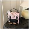 Mochila Escolar para Clase, Versión Coreana Femenina Moda Retro Lunares Mochila Pequeña 2026 Nicho Simple Moderna Bolsa de Estudiante