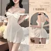 Lencería Sexy Wish Sex Pijama Sexy Estilo Puro Deseo Camisón de Tirantes de Mariposa para Mujer Uniforme de Cama Sin Quitar 0490