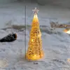 Árbol de Navidad de Cristal de Escritorio Luminoso Adornos Ins Decoración Atmósfera Festiva Fiesta Ventana Regalos de Navidad