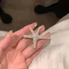 Exquisita Pinza de Estrella de Mar para Mujer, Clip Único para Flequillo Lateral, Accesorio de Playa, Pinza de Estrella de Gama Alta, Adorno para el Cabello, Tocado
