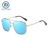 Defeng 11005 gafas de sol polarizadas gafas de sol para hombre 2020 nuevo doble elegante chapado calidad acero inoxidable doble puente