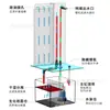Tanque Vertical Pequeño para Peces de Sala de Estar con Filtración Inferior Integrada y Gabinete, Tanque para Peces Dorados de Vidrio Ultra Transparente, Nuevo Modelo 2026, Tipo de Piso