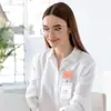 Nuevo Estilo Colorido Brillo Línea Lazo Giratorio y Retráctil Portatarjeta de Identificación Acrílico Enfermera Clip de Fácil Extracción