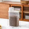 Frasco de Plástico Sellado Altamente Transparente Contenedor de Almacenamiento de Alimentos para Cocina Caja de Frasco para Almacenamiento de Granos con Tapa y Cierre a Presión