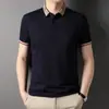 Camisa Polo Casual de Moda Coreana para Hombre, Manga Corta, Color Sólido, Holgada, Nueva Llegada Verano 2023, Juventud