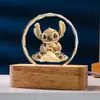 Luz de Noche Creativa de Dibujos Animados Transfronteriza Lámpara Decorativa de Cristal Tallado 3D como Regalo Navideño para Compañeros de Clase Pequeños Adornos de Escritorio